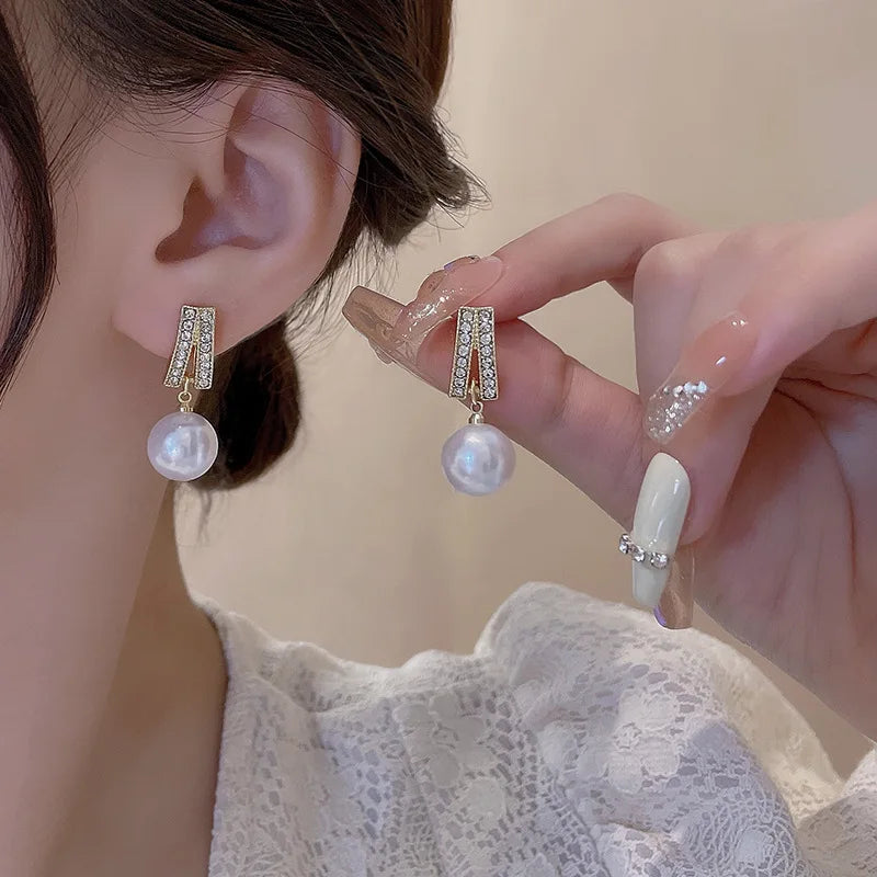 Pearl Hoop & Drop Earrings with C-Hoop, Spiral, Double & Long Drop