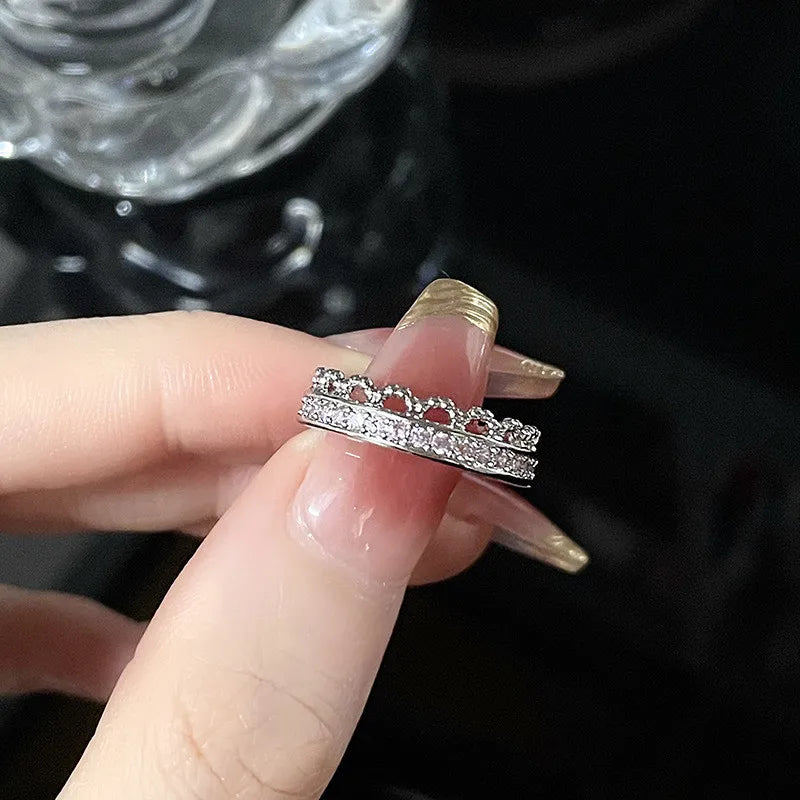 Heart Motif Rings with Open, Enamel & Crystal Styles