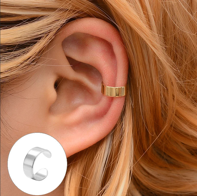 Zircon Ear Cuff Clips with Crisscross, Pavé & Scalloped Designs