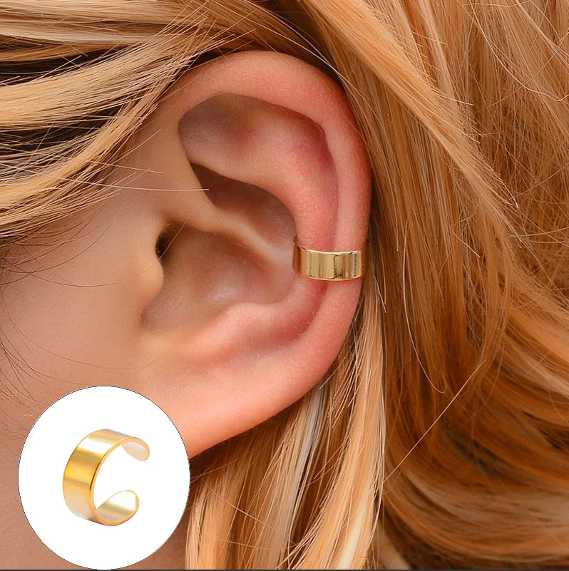 Zircon Ear Cuff Clips with Crisscross, Pavé & Scalloped Designs