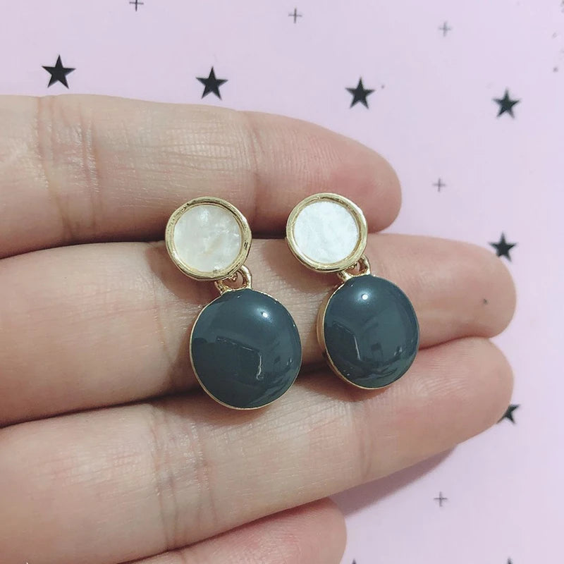 Colorful Resin Drop Earrings with Pink, Teal, Mint & More