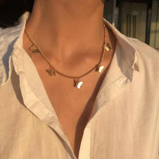 Boho Multilayer Choker Necklace with Vintage Moon & Layered Chains