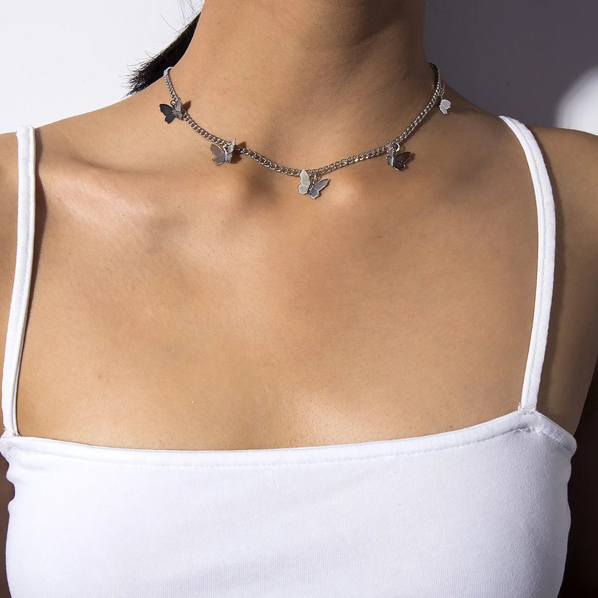 Boho Multilayer Choker Necklace with Vintage Moon & Layered Chains