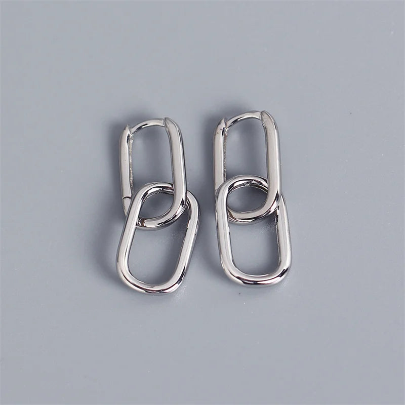 Statement Drop Earrings with Two-Tone Irregular, Chain Link, Heart & Fan Styles
