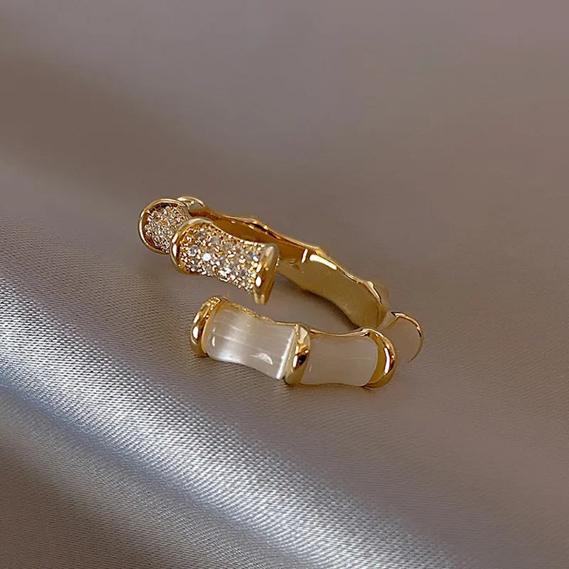 Heart & Crystal Rings Set