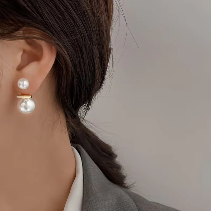 Pearl Hoop & Drop Earrings with C-Hoop, Spiral, Double & Long Drop