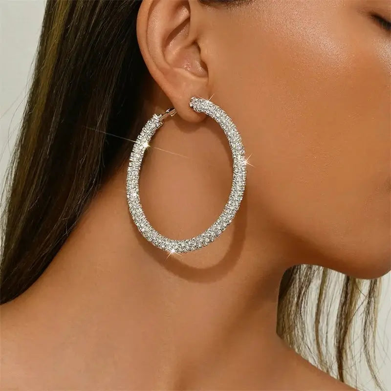 Crystal Hoop Earrings