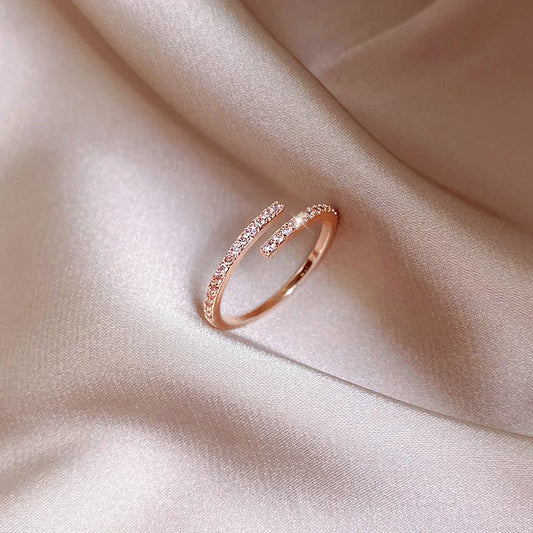 Minimalist Thin Rings with Pavé, Beaded, Butterfly & Leaf Designs