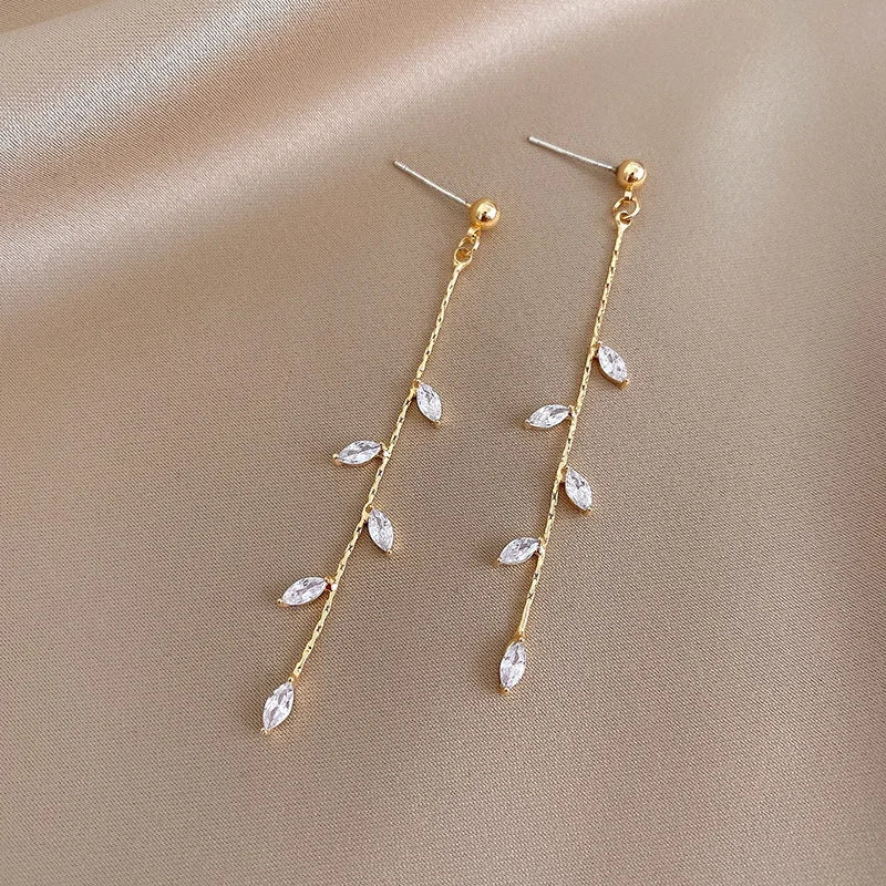 Crystal & Pearl Dangle Earrings with Cube, Star, Floral & Vine Styles
