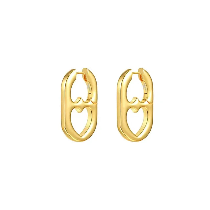 Heart & Bar Drop Earrings with Double, Single & Chunky Styles