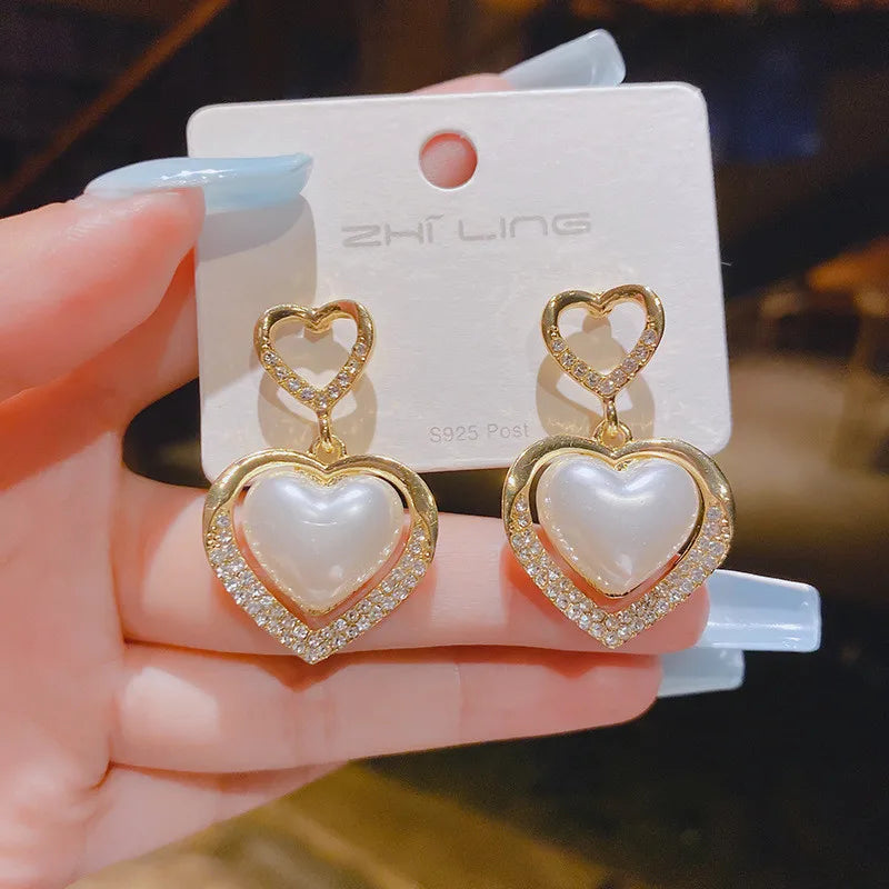 Pearl Hoop & Drop Earrings with C-Hoop, Spiral, Double & Long Drop
