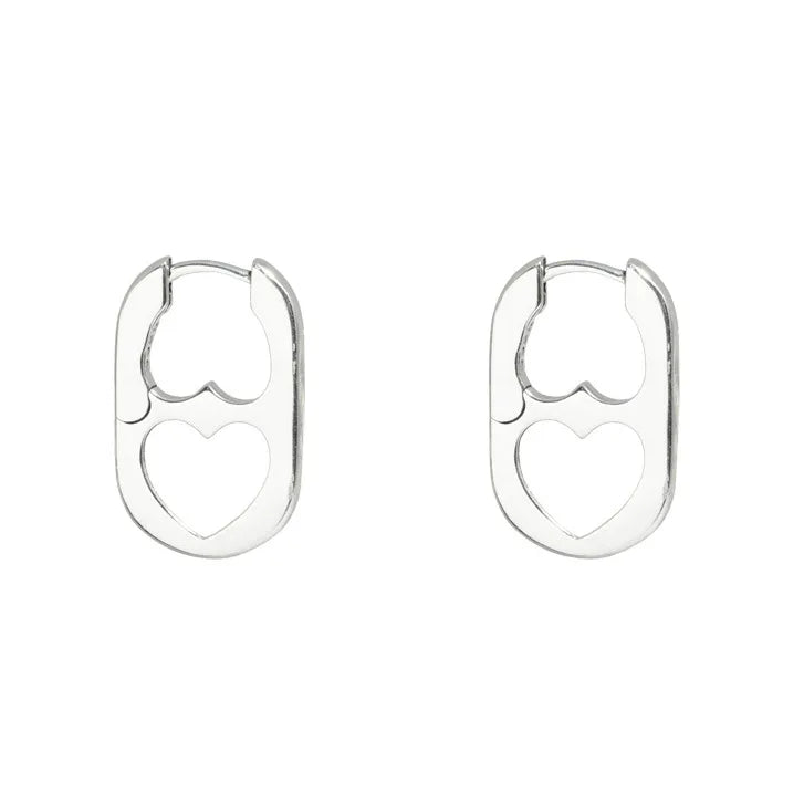 Heart & Bar Drop Earrings with Double, Single & Chunky Styles