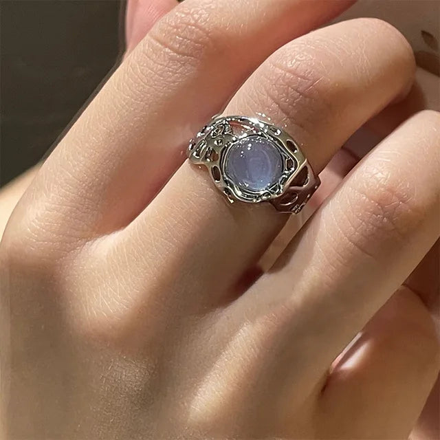 Heart & Crystal Rings Set