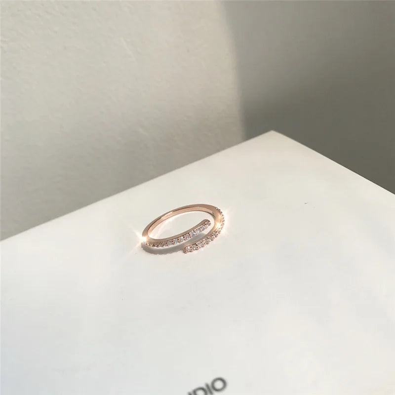 Minimalist Thin Rings with Pavé, Beaded, Butterfly & Leaf Designs