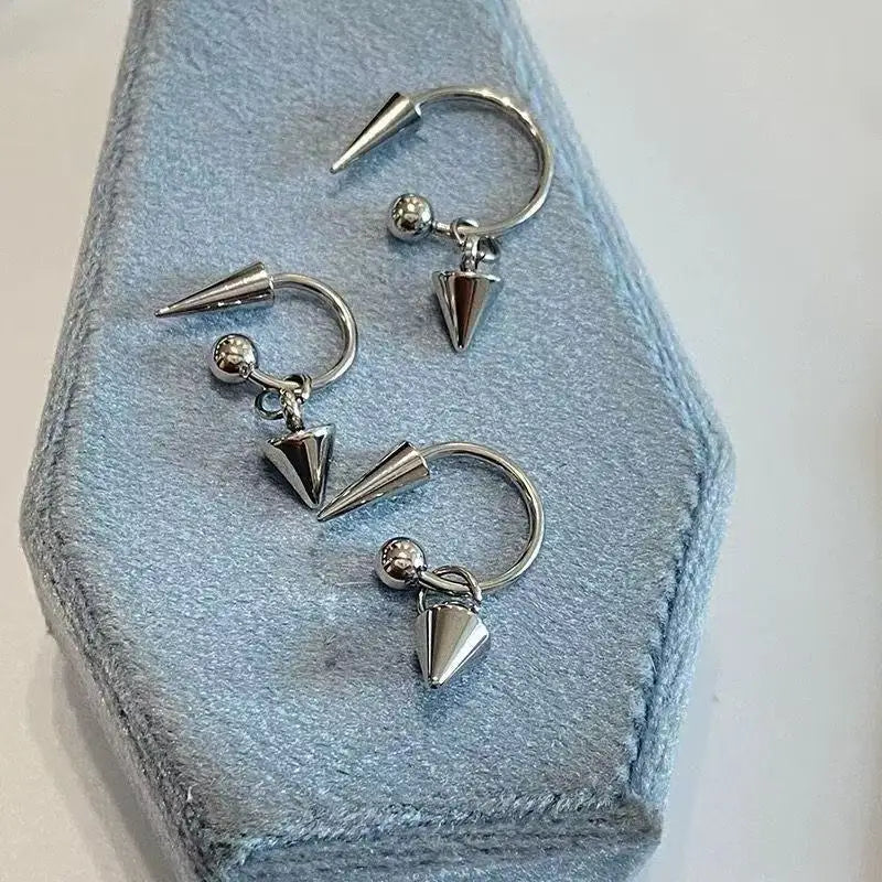 Detachable Curved Barbell Eyebrow Piercing with Threaded Spike