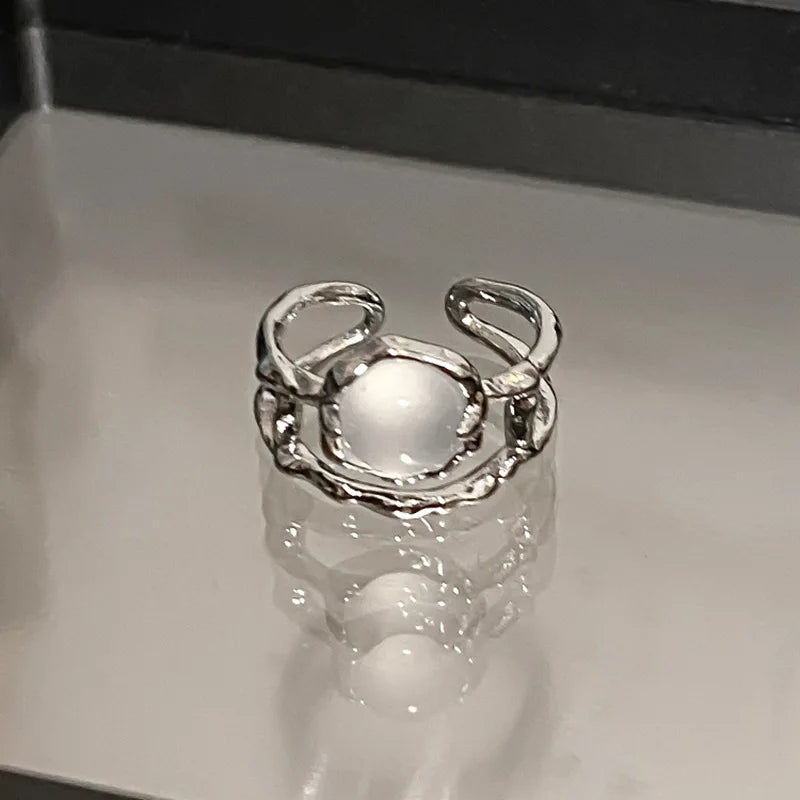Heart & Crystal Rings Set