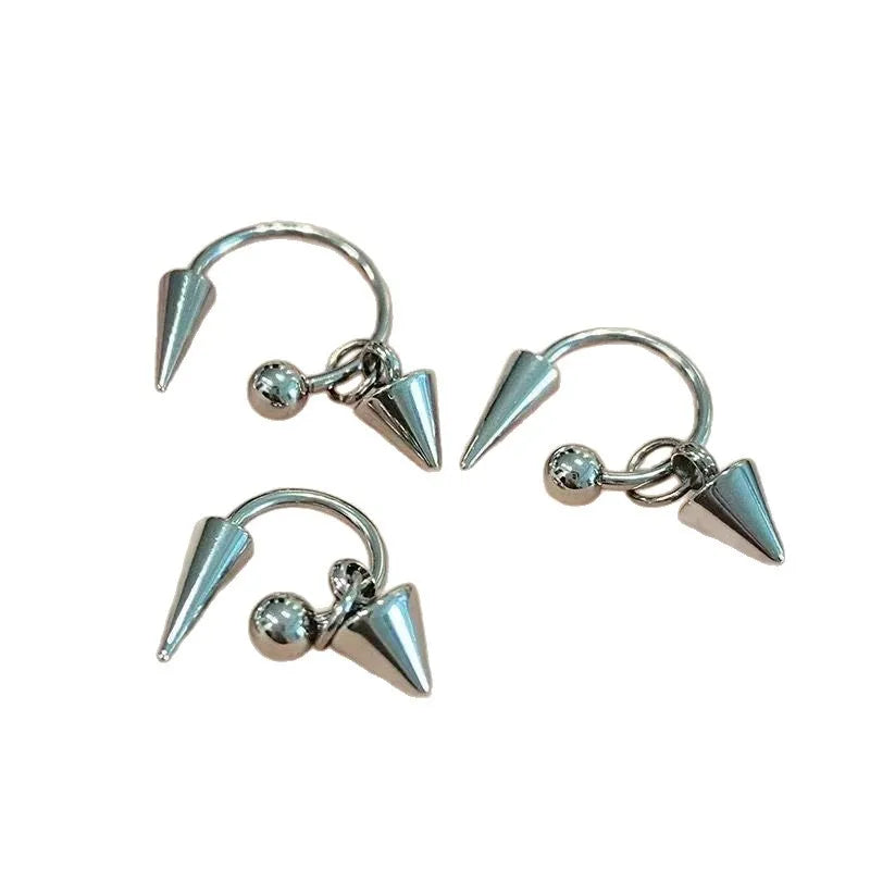 Detachable Curved Barbell Eyebrow Piercing with Threaded Spike