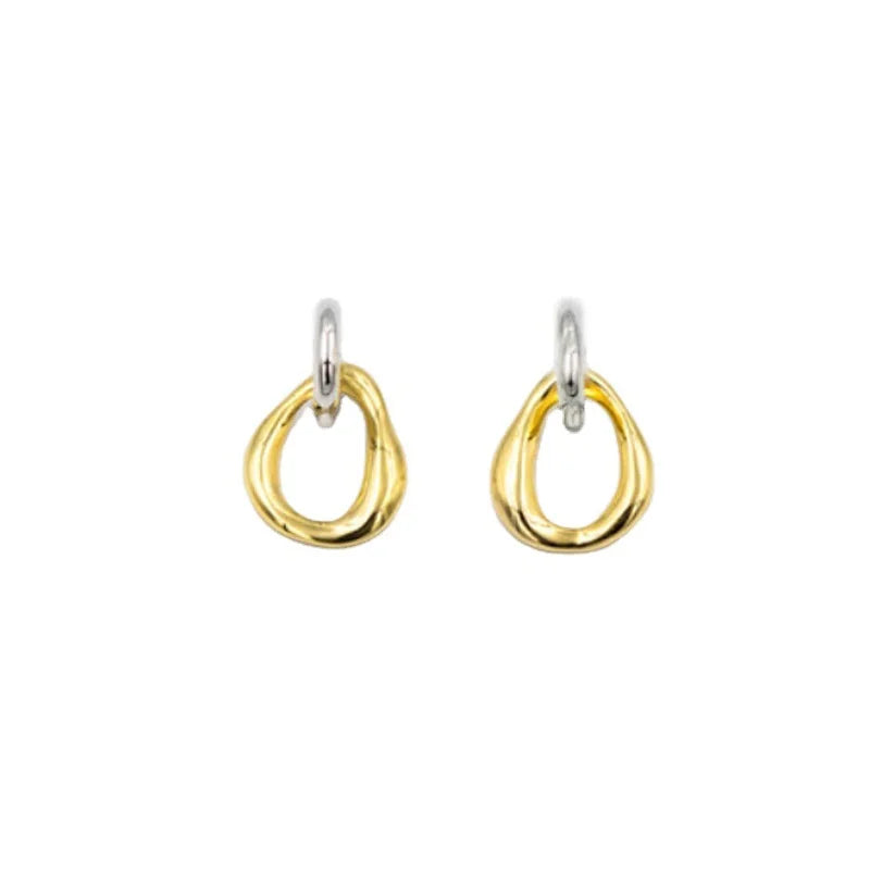 Statement Drop Earrings with Two-Tone Irregular, Chain Link, Heart & Fan Styles