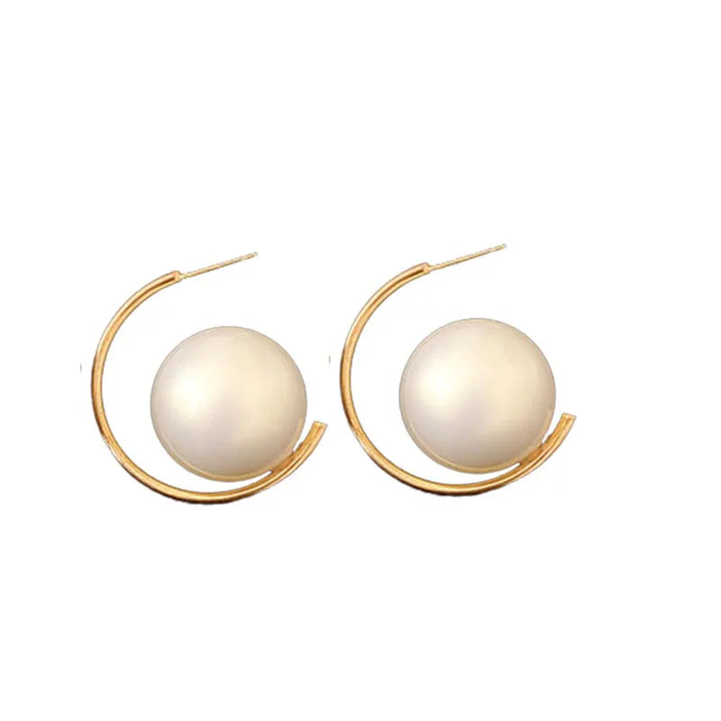 Pearl Hoop & Drop Earrings with C-Hoop, Spiral, Double & Long Drop