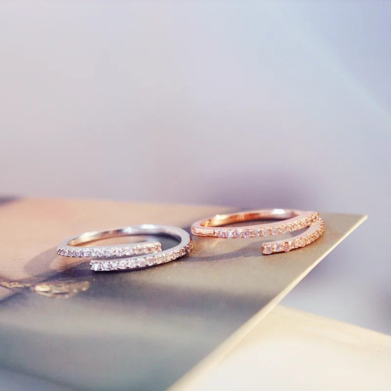 Minimalist Thin Rings with Pavé, Beaded, Butterfly & Leaf Designs